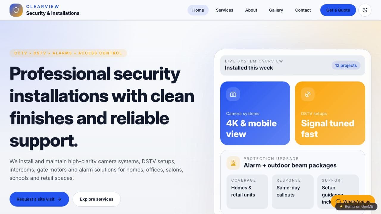 Screenshot of ClearView Secure