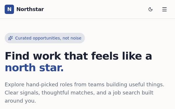 Screenshot of Northstar Careers
