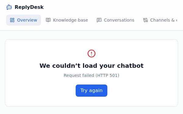 Screenshot of AI Customer Support Bot