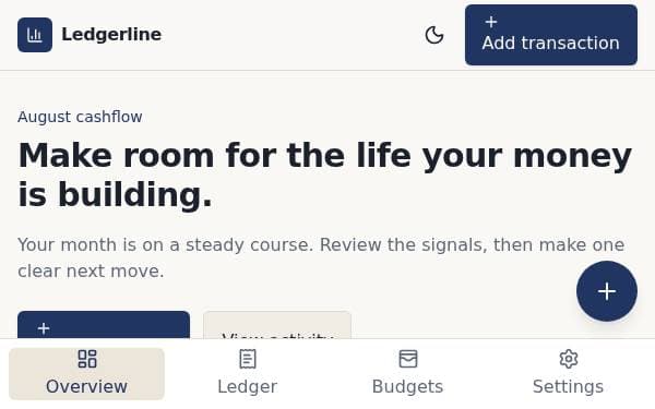 Screenshot of Ledgerline Studio