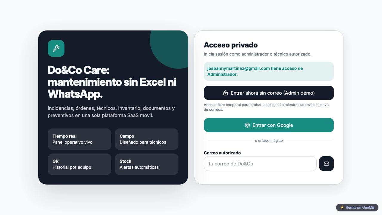 Screenshot of Do&Co Care