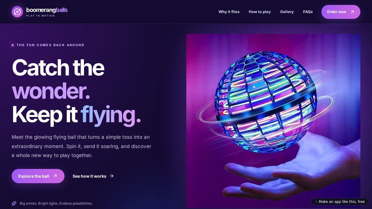 Screenshot of Boomerang Balls