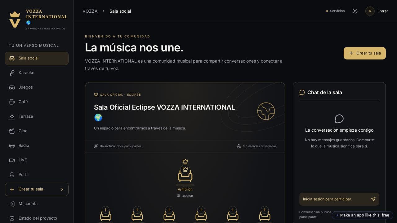Screenshot of VOZZA INTERNATIONAL 🌎