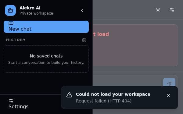 Screenshot of Alekro AI Chat