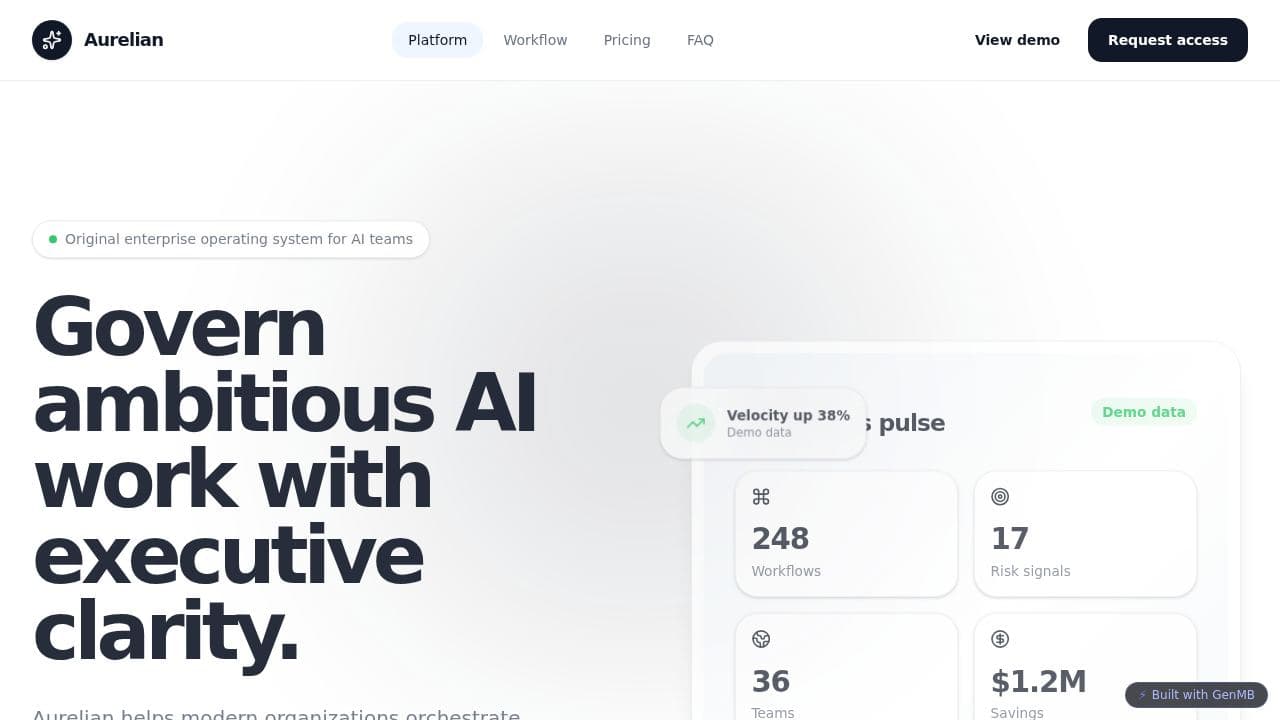 Screenshot of Premium SaaS Landing