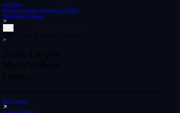 Screenshot of Limitless Crypto Exchange