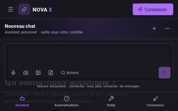 Screenshot of NOVA X