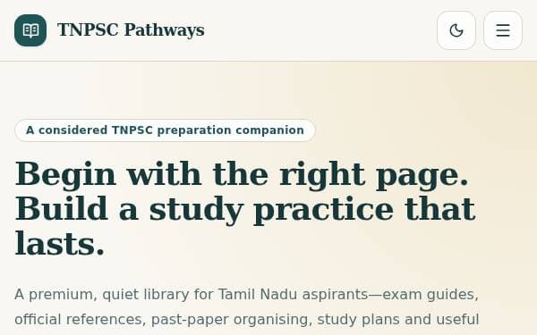 Screenshot of TNPSC Prep Navigator