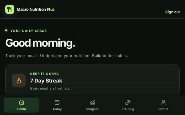 Screenshot of MacroChatPlus