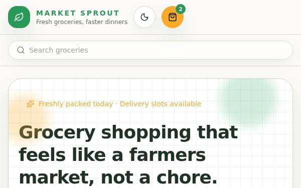 Screenshot of Market Sprout