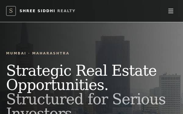 Screenshot of Shree Siddhi Advisory