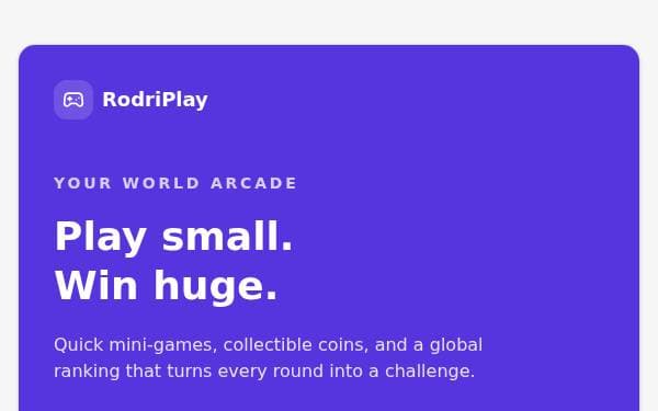 Screenshot of RodriPlay Minigame Hub
