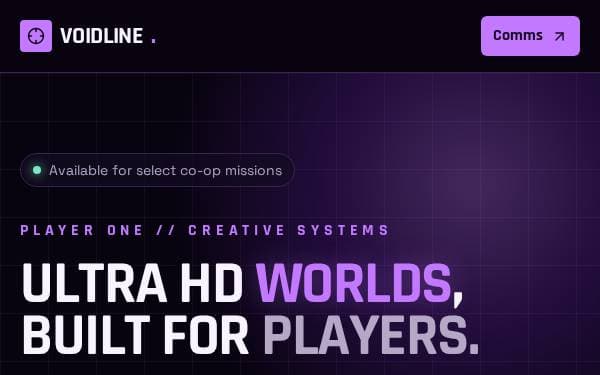 Screenshot of Ultra HD Gamer Portfolio