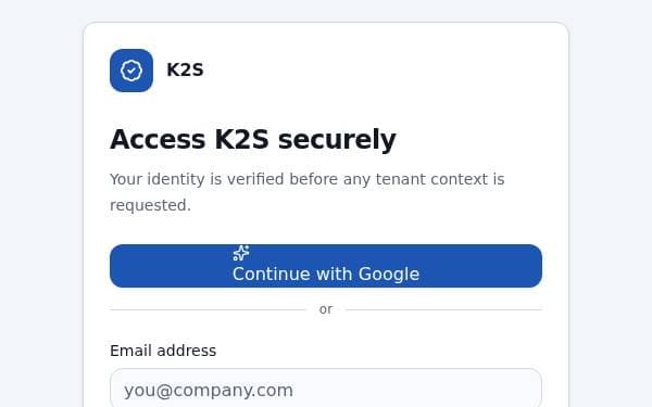Screenshot of K2S SaaS Foundation