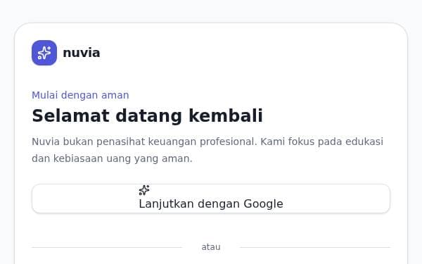 Screenshot of Nuvia Student Finance