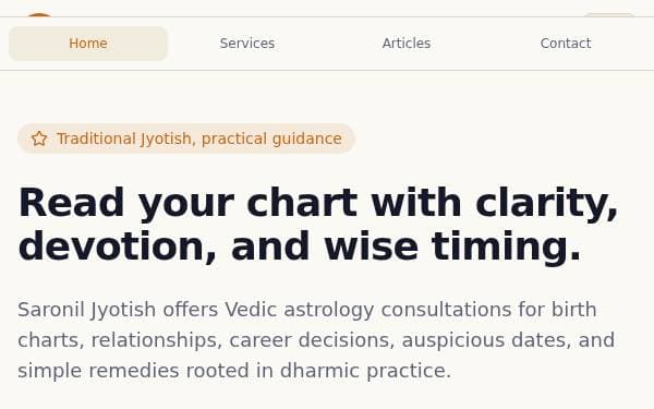 Screenshot of Saronil Jyotish