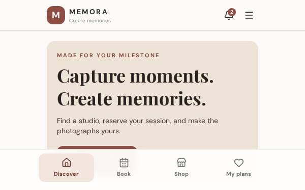 Screenshot of Memora Studio Hub