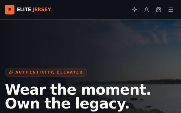 Screenshot of Elite Jersey Store