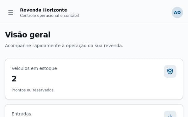 Screenshot of Concessionária Gestão Base