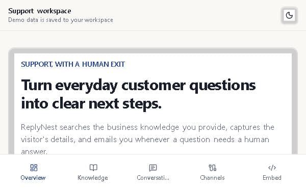 Screenshot of ReplyNest AI