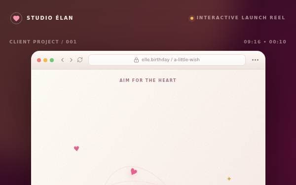 Screenshot of Interactive Birthday Showcase
