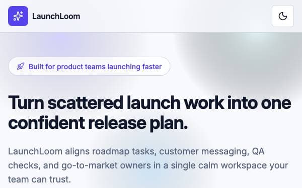Screenshot of LaunchLoom