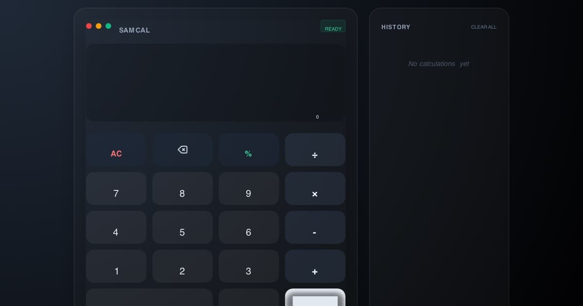 Screenshot of SamCal