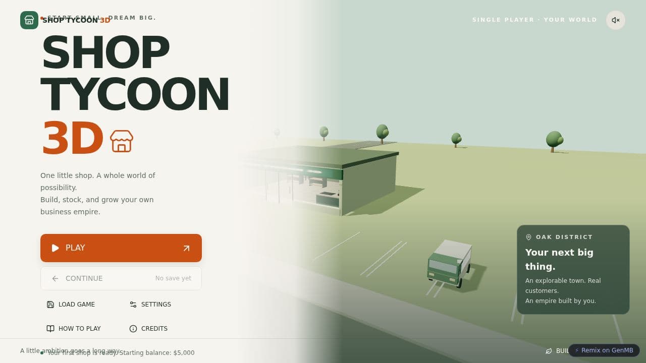 Screenshot of Shop Tycoon 3D