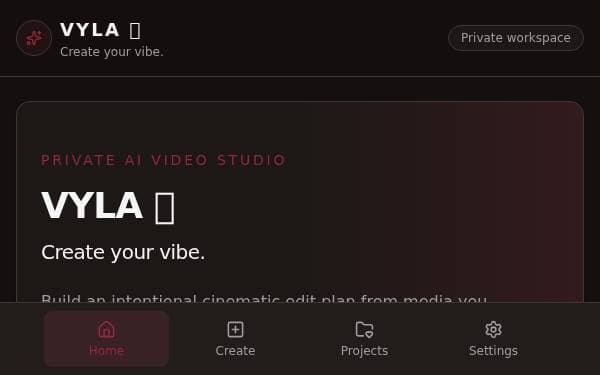 Screenshot of VYLA Studio