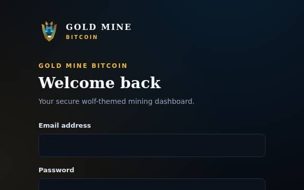 Screenshot of Gold Mine Bitcoin