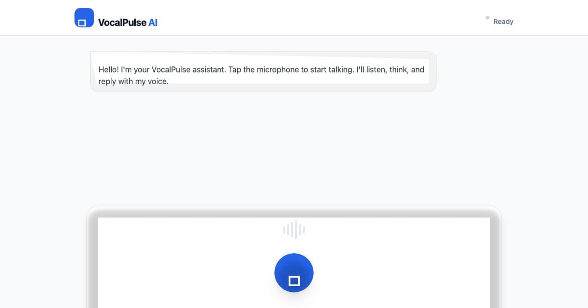 Screenshot of VocalPulse AI