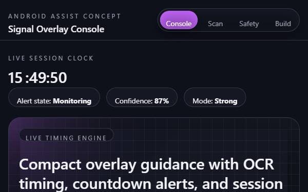Screenshot of Signal Overlay Console