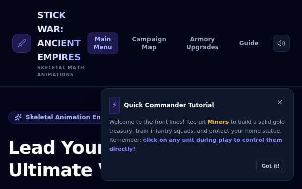 Screenshot of Stick War Arena