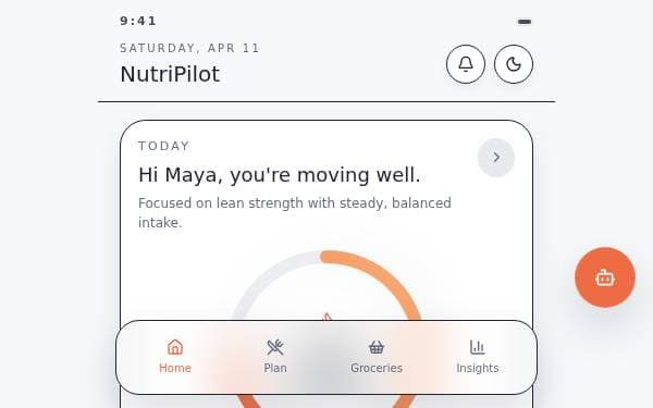 Screenshot of NutriPilot Mobile