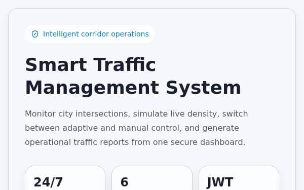 Screenshot of Smart Traffic Grid