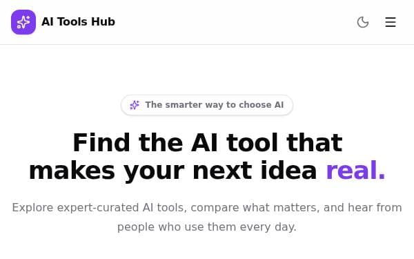 Screenshot of AI Tools Hub