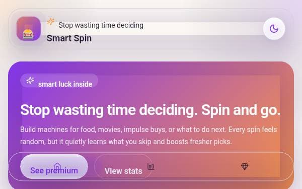 Screenshot of Smart Spin
