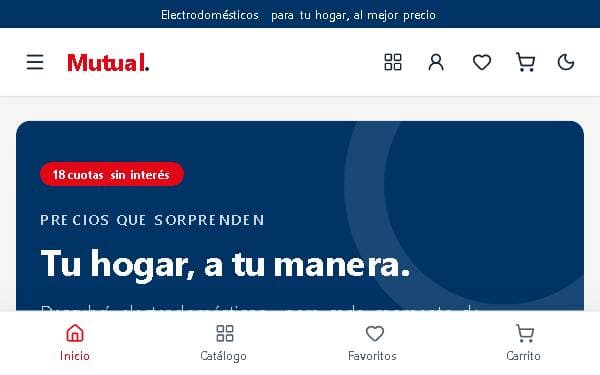 Screenshot of Mutual Electrodomésticos