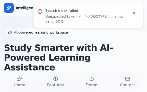 Screenshot of Intelligent Study Buddy