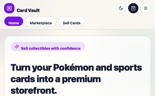 Screenshot of Card Vault