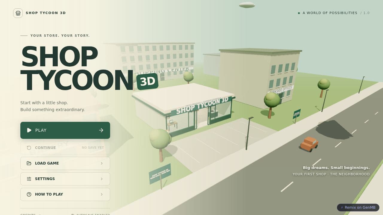 Screenshot of Shop Tycoon 3D