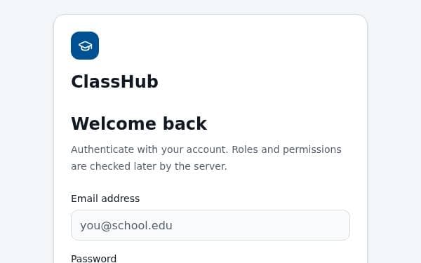 Screenshot of Student Election Portal