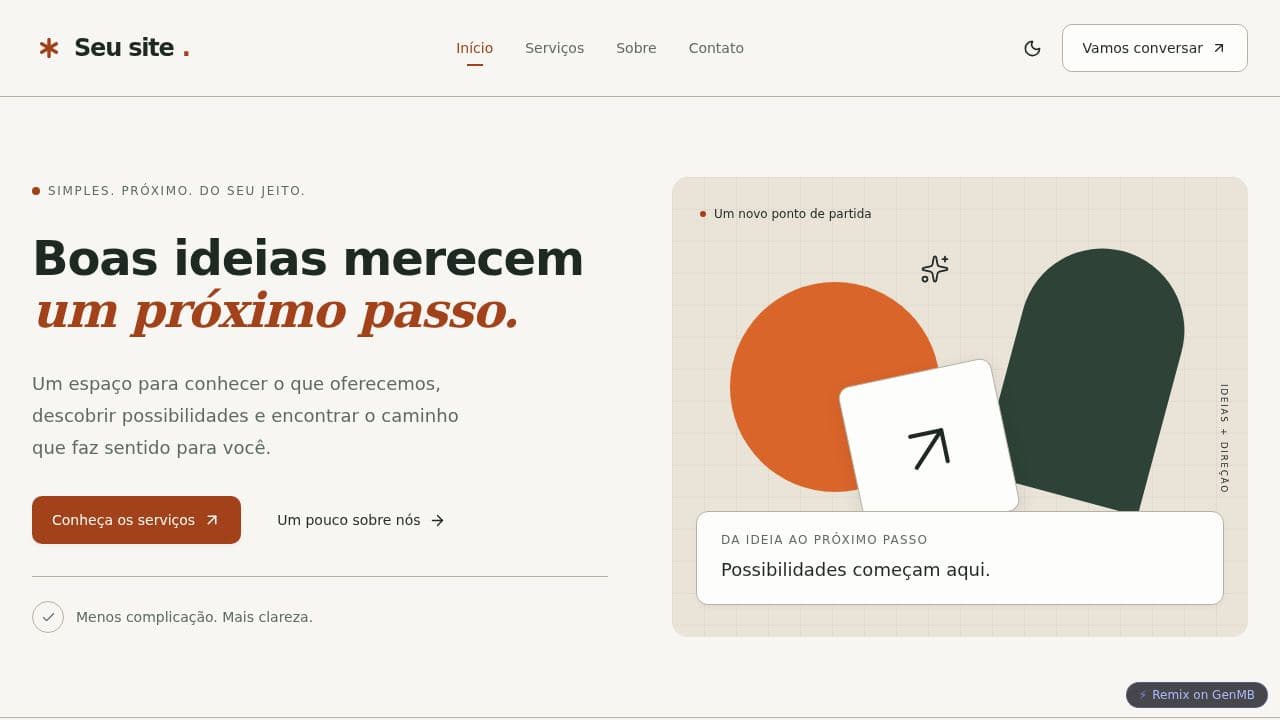 Screenshot of Seu site