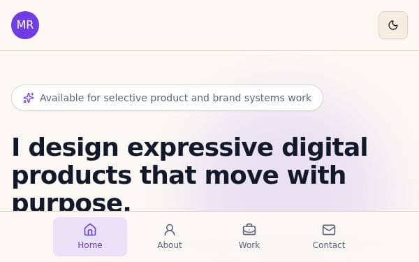 Screenshot of Mara Motion Portfolio