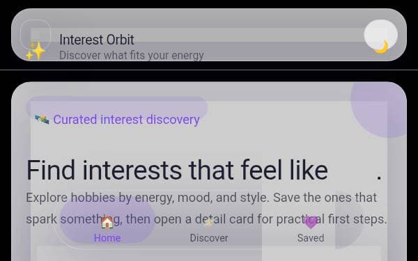 Screenshot of Interest Orbit