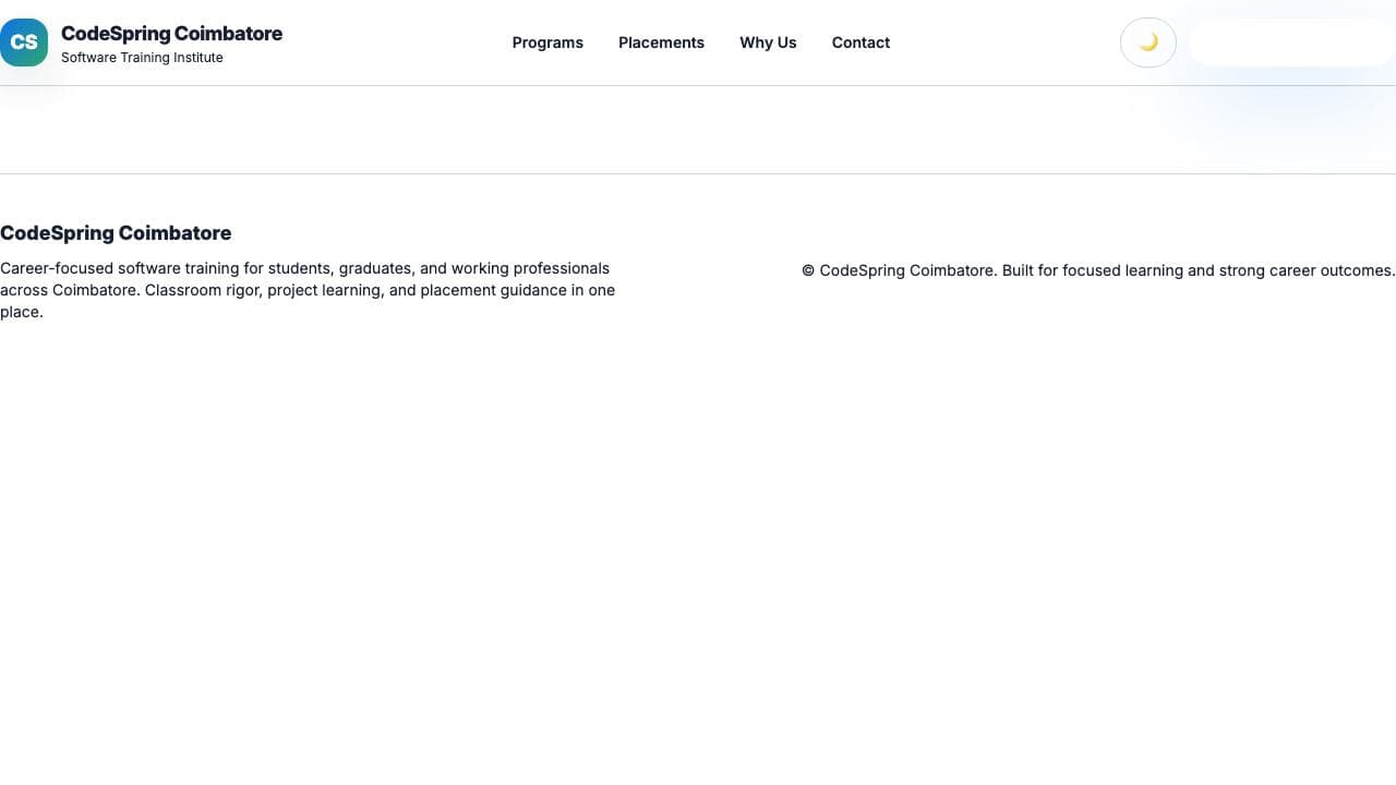 Screenshot of CodeSpring Coimbatore