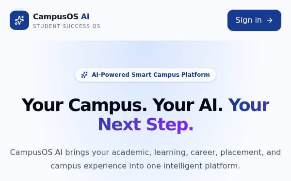 Screenshot of CampusOS AI