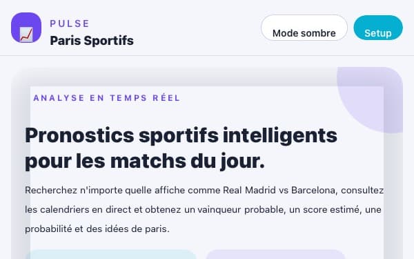 Screenshot of Pulse Paris Sportifs