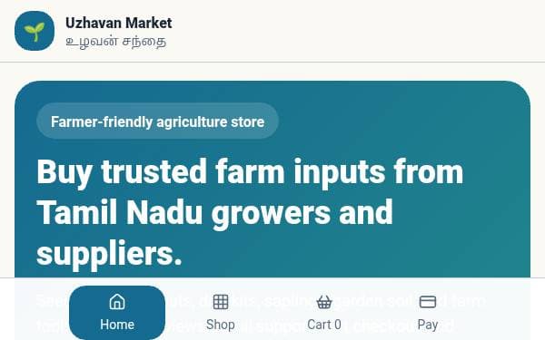 Screenshot of Uzhavan Market