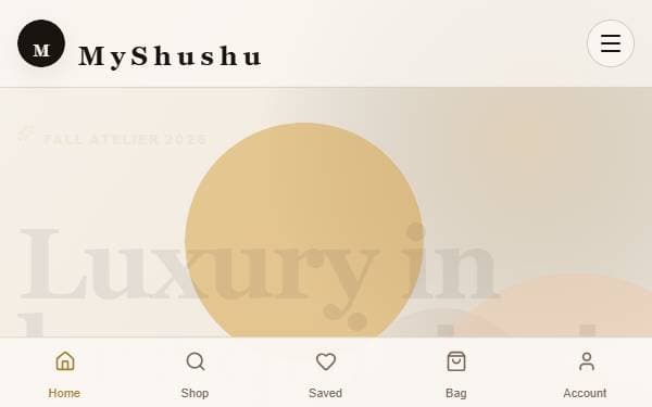Screenshot of MyShushu Atelier